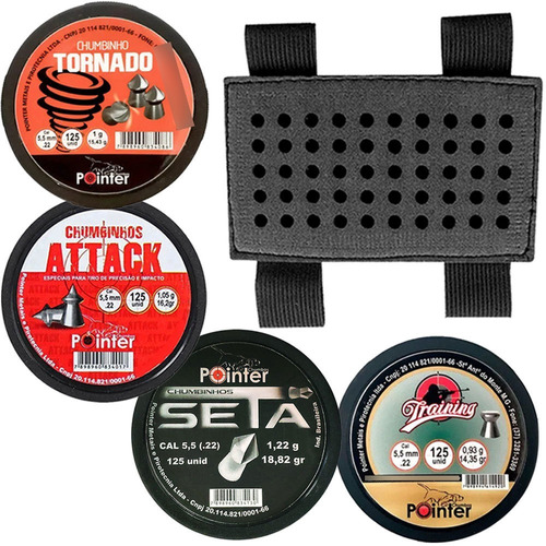 Kit Chumbinho Carabina Pointer Super Premium + Porta Munição