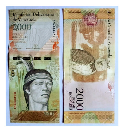 Billete Venezuela 2000 Bolívares Fuertes. 2017. Sin Circular