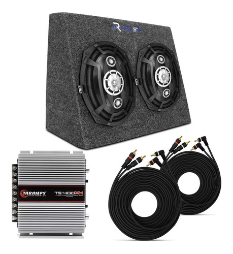 Caixa Com 6x9 Selenium 200w Rms + Modulo Taramps Ts400 400w