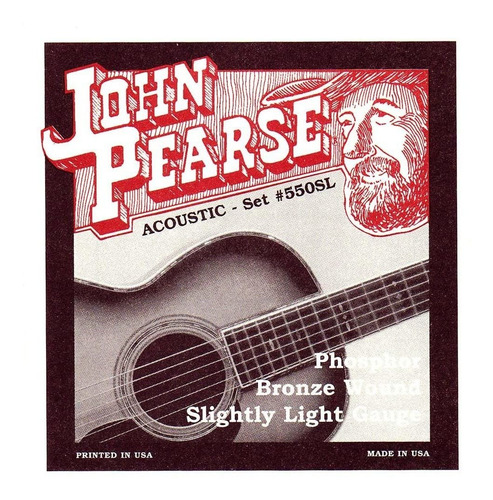 John Pearse Cuerdas De Guitarra Acústica Bronce Fósforo Lige