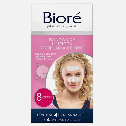 Bioré Bandas De Limpieza Profunda Facial Contra Acne Combo