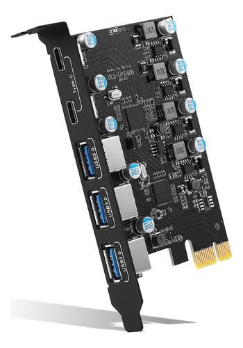 Tarjeta Pcie A Usb 3.0, 5 Gen 2, 20 Gpbs, Placa Madre Pcie U