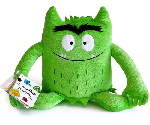 Peluche El Monstruo De Colores. Verde. Calma