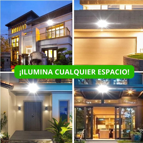 Reflector Led Panel Solar 30w Luz Ajustable Ip67 Control Carcasa Negro Luz Blanco frío