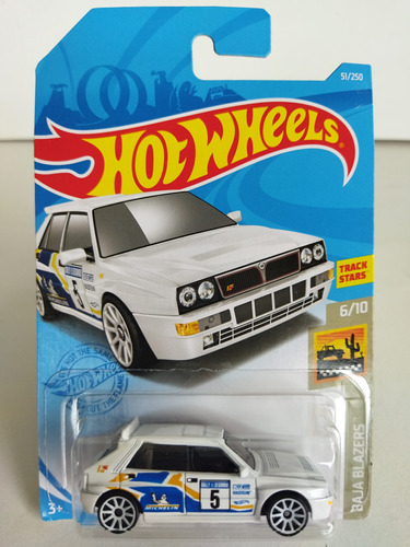 Hot Wheels Lancia Delta Integrale Rally Car Blanco 51/250