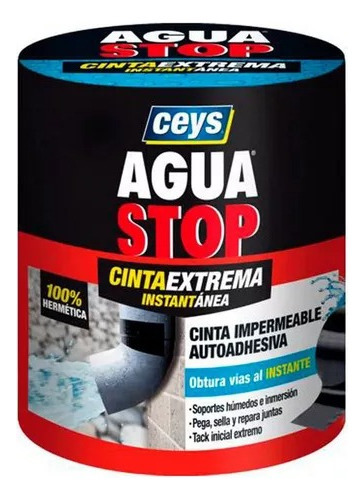 Cinta Extrema Agua Stop Instantánea Impermeable 10cmX1.5m Ceys