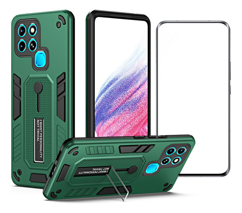 Funda For Infinix Smart 6 Metal Apoyo Tener Vidrio Cine