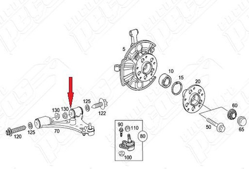 Mercedes B170 1.7 08-11 Original Bucha Interna Bandeja