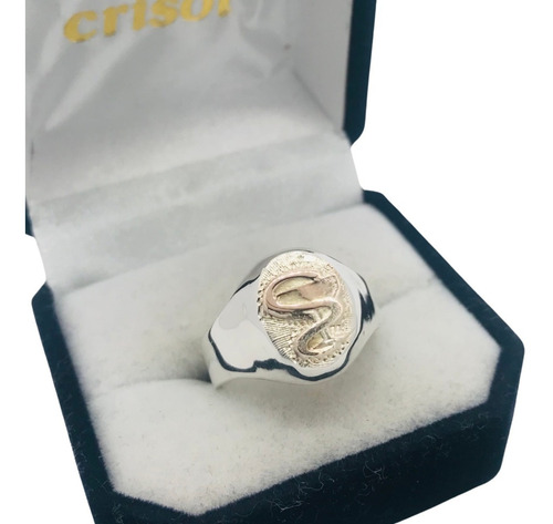 Anillo Auxiliar De Farmacia Plata Y Logo En Oro