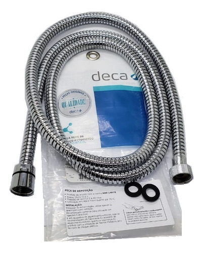 Flexivel Cromado 1,80 Mts Para Ducha Deca Fabrimar Docol 1/2