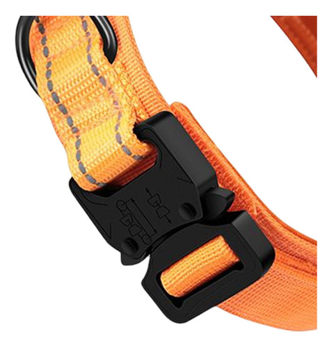 Collar De Perro Duradero Con Mango De Control De Xl Naranja