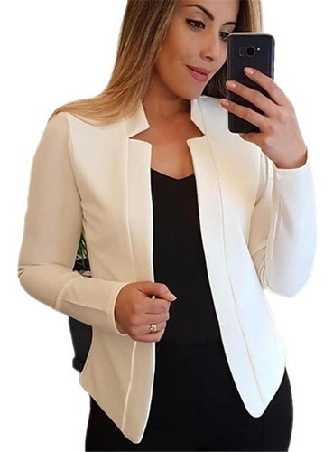 Chaqueta Casual De Color Liso Para Mujer, Blazers Pequeños