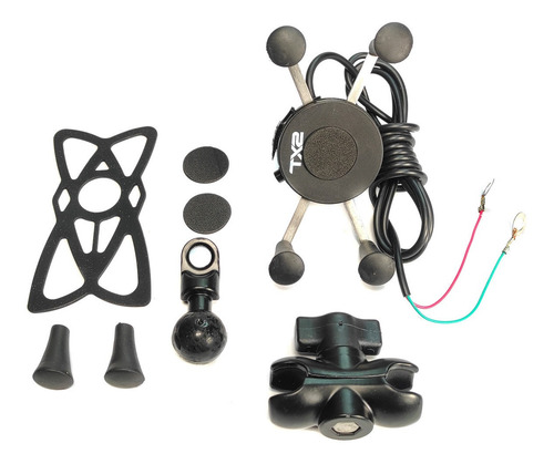 Cargador Celular Con Soporte Negro Scg-09