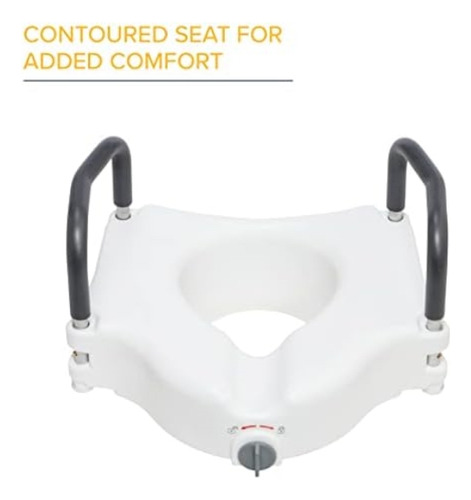Drive Medical Rtlra Asiento Elevado Para Inodoro 2 En 1 Con