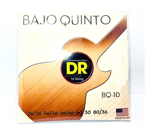 Dr Cuerdas Bajo Quinto Bq-10 Acero Inox Recubiertas Niquel