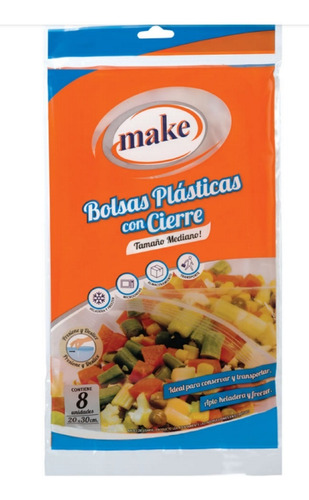 Bolsas Plásticas Make X 8 Uni. Para Heladera Y Freezer