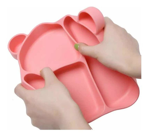 Plato De Silicona Para Bebés Color Agua