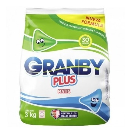 Jabon En Polvo Granby Plus Matic 3 Kilos