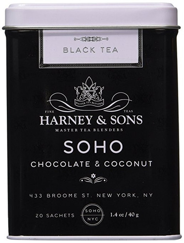 Harney & Sons Soho Coco Chocolate Té - 20 Conde Bolsita De E