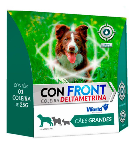 Coleira Antipulgas Para Cães G Confront 25g World
