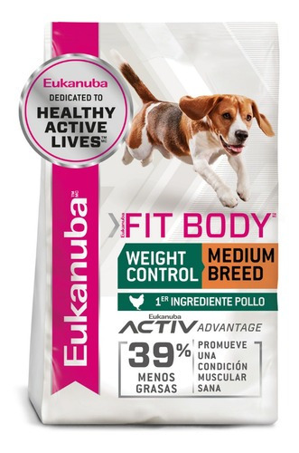 Alimento Para Perro Eukanuba Fit Body Medium Breed De 13.6kg