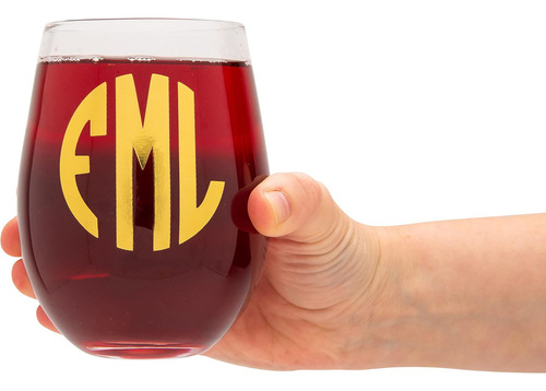 Copas De Vino Con Monograma Bigmouth Fml Y Nsfw