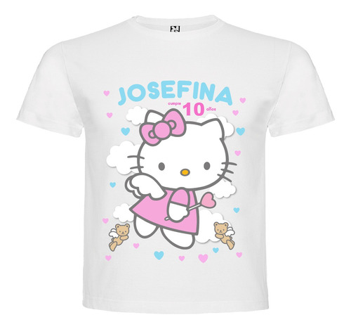 Polera Hello Kitty Angel Niña Personalizada Algodon