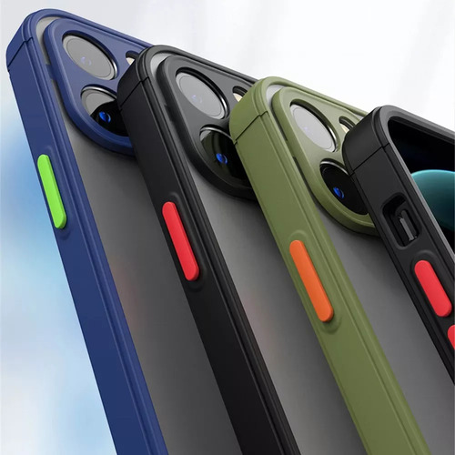 Funda Carcasa Case Protector Mate Para Iphone Uso Rudo Azul Oscuro Iphone 16 Pro Max
