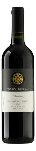 Vinho Chileno Tinto Reserva Viña San Esteban Cabernet Sauvignon Valle de Aconcágua Garrafa 750ml