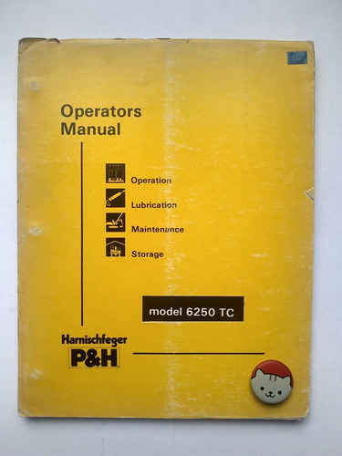 Libro Operators Manual Model 6250tc Harnischfeger P&h 89n143