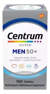 Centrum Silver Men 50+ Americano 100 Tabs Hombre +50 Años Sin sabor
