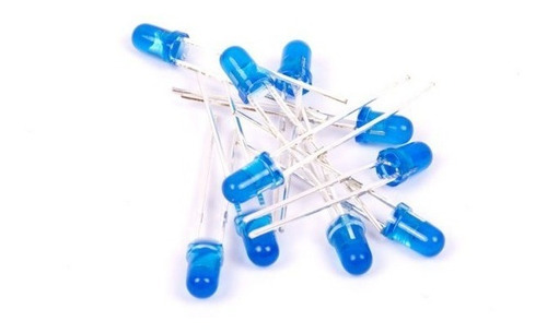 Pack 10 Leds 3mm Azul Difuso Arduino Nubbeo