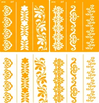 Comprar Stencil Borde Guardas 2 Plantillas 30x30 Deco Stencils K30