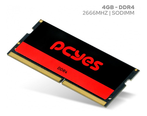Memória Ram Para Notebook 4gb Ddr4 2666mhz Sodimm Pcyes