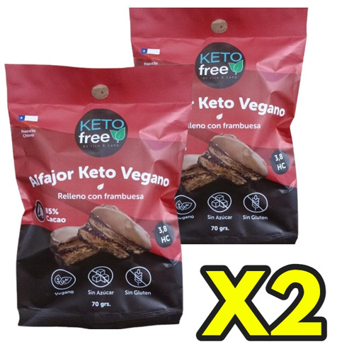 Pack De 2 Alfajores Keto Veganos (frambuesa