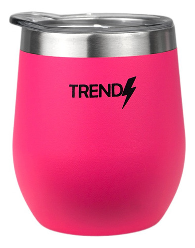 Mate Acero Inoxidable Con Tapa Trendy 280 Ml Vaso Térmico Color Fucsia 16266 Liso