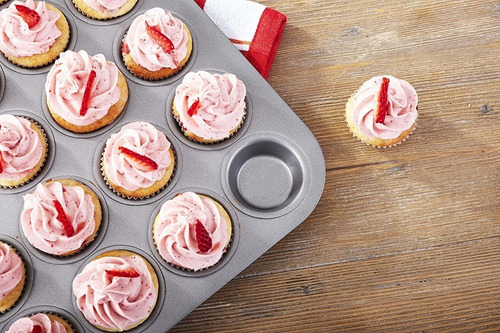 Molde X24 Mini Muffins Antiadherente Cupcakes Magdalenas Color Negro