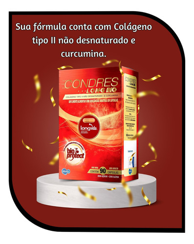 Condres Longbio Colágeno Ii 90 Cápsulas Sem Sabor