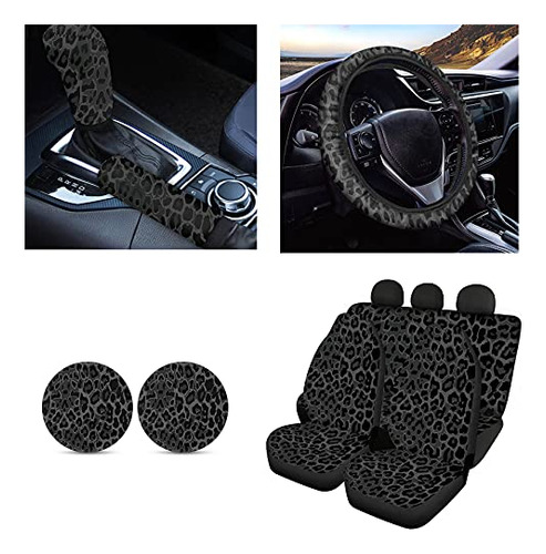 Belidome Negro Leopard Print Car Seat Covers For Women Men U