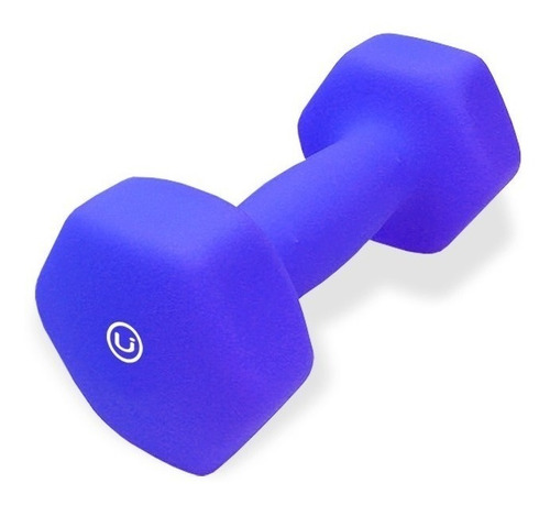 Imagen 1 de 7 de Mancuerna Recubierta Goma 2 Kg Pesa Gym Fitness Funcional