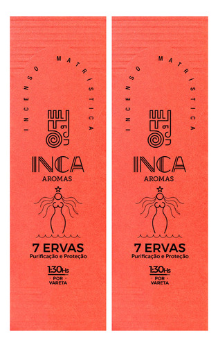 Kit C/ 2 Incenso 7 Ervas Com 4 Varetas - Inca Aromas
