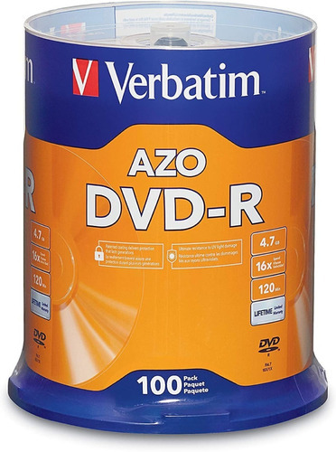 Dvd-r Imprimible Verbatim Azo De 4,7 Gb 16x Az