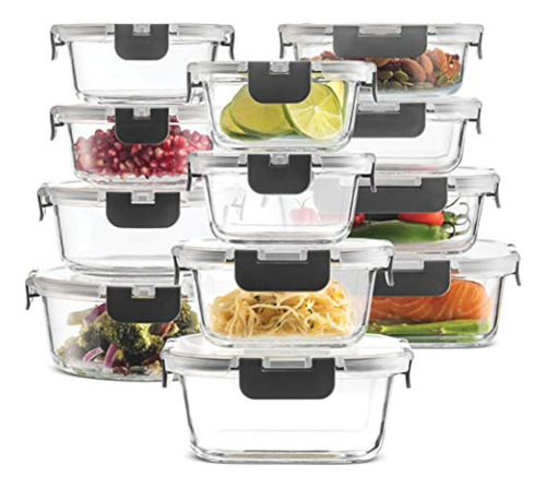 Finedine 24-piece Superior Glass Food Storage Containers Set