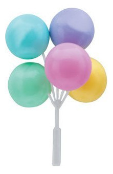 Oasis Fuente 6 Pieza Clusters Globo Para Cup Cake Multicolor