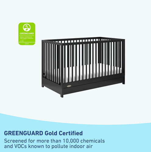 Graco Teddi Cuna Convertible 5 En 1 Con Cajón Negro Negro