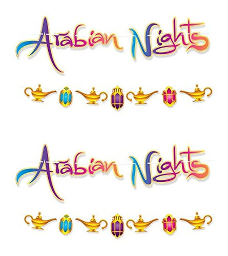 Beistle Arabian Nights Streamer Set, 2 Piece, 12.75  X 12', 