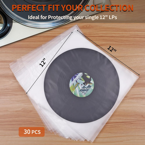 Fundas Para Discos De Vinilo, 30 Anti Static 12 Lp Vinyl...