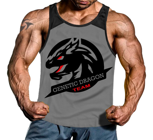 Musculosa 2 Tonos Gimnasio Entrenamiento Dragon Team Genetic