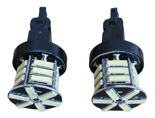 Par Focos 3157 21 Led Mazorca Cuarto Y Stop Blanco Luz Fija