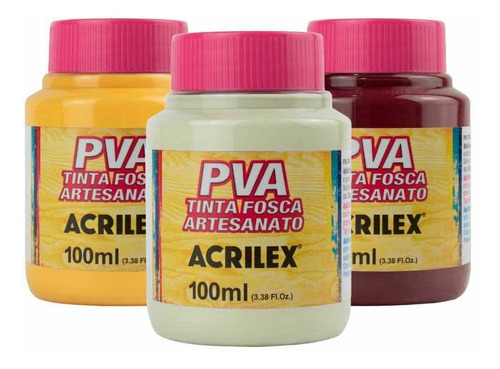 Tinta Pva Acrilex 100ml - Escolha A Cor Cor Sortidas